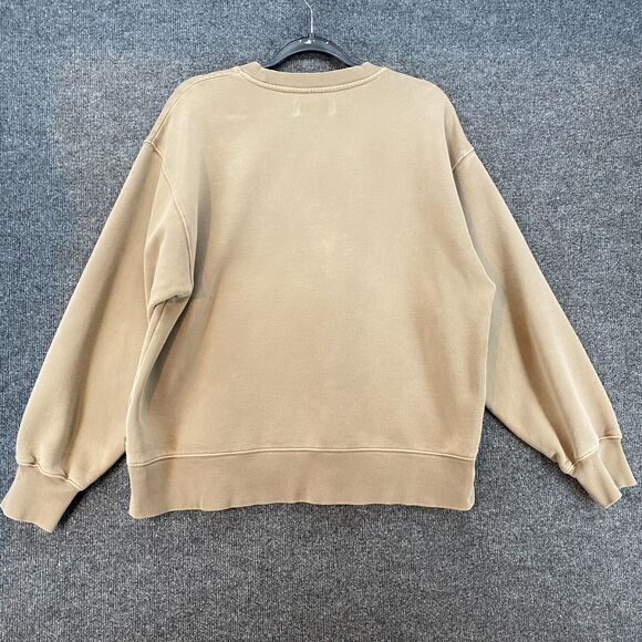TNA Sweater Womens S Beige Pullover Crew Neck Oversize Relaxed Casual Sweatshirt - Picture 3 of 8